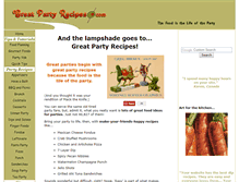 Tablet Screenshot of greatpartyrecipes.com